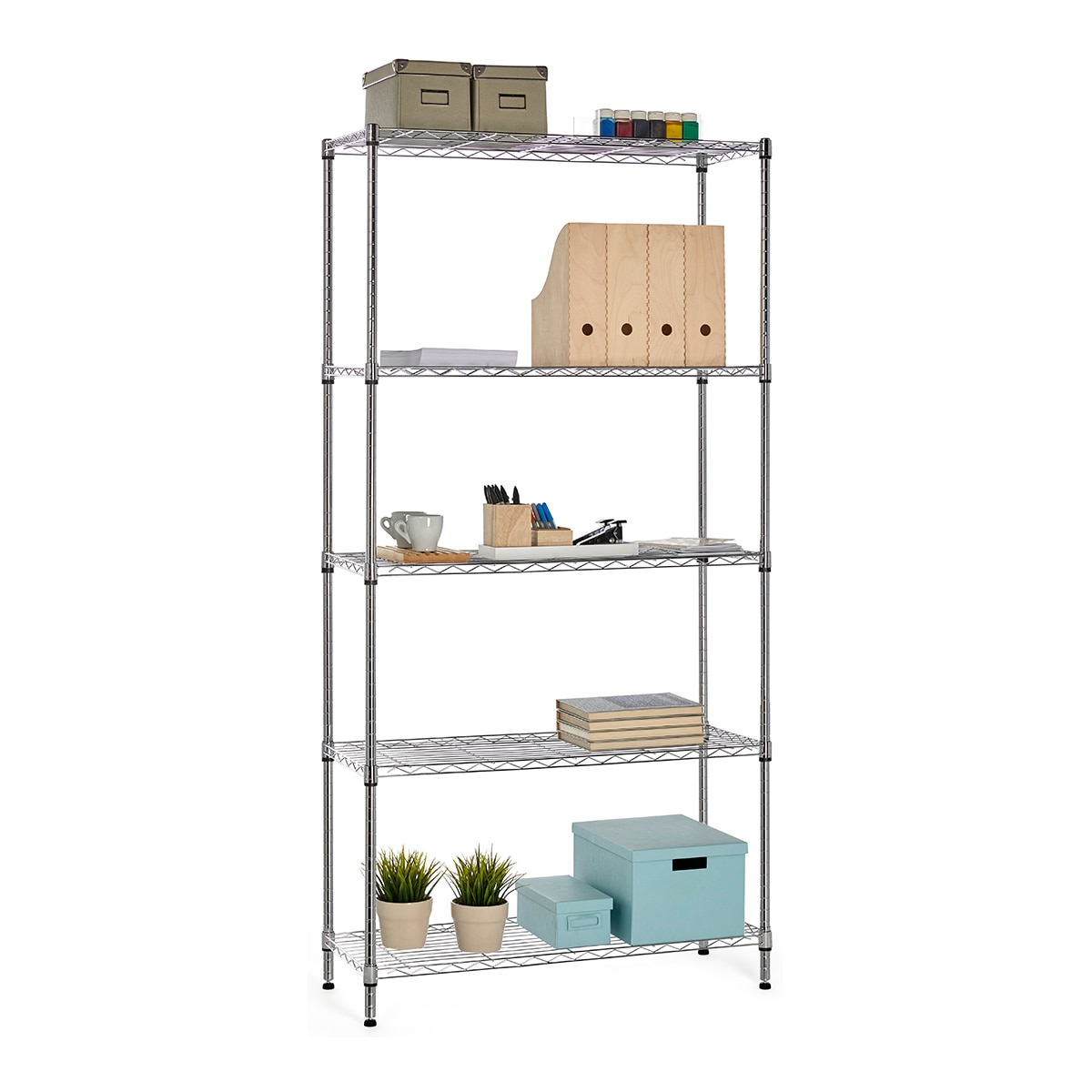 Estantería Cromada Modus Home 180 x 90 x 35 cm Cromo brillo-2