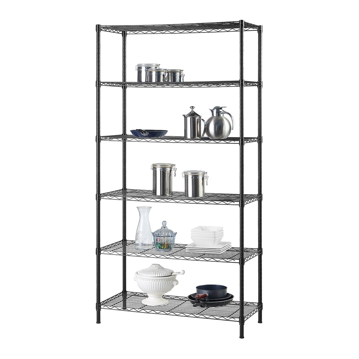 Estantería Cromada Modus Pro 180 x 90 x 40 cm Negro-2