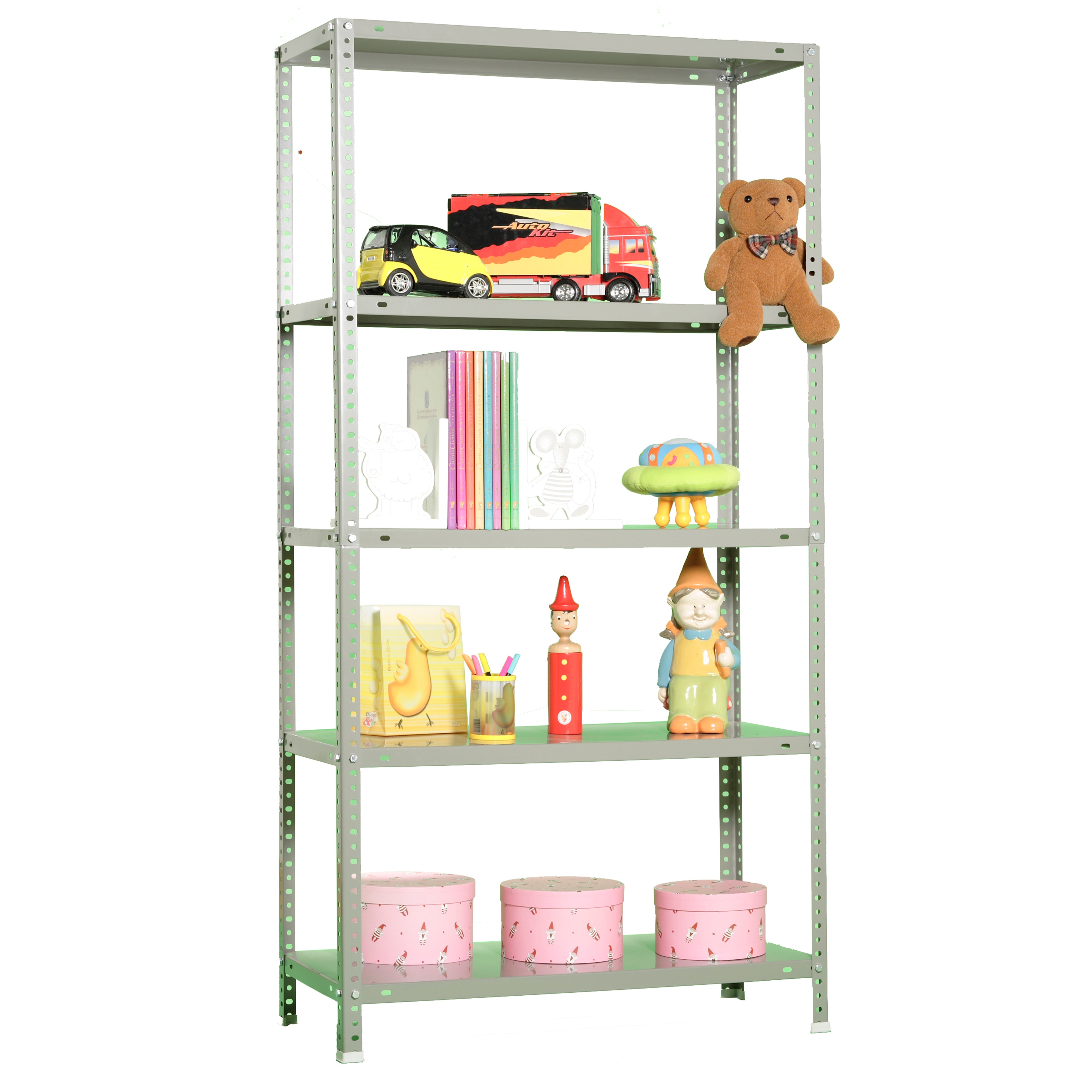 Estante Metálica Comfort 5 Prateleiras Cinzento-3