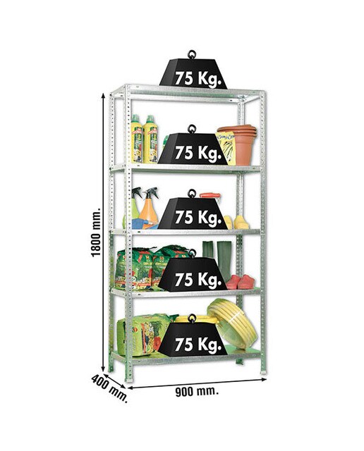 Estantería metálica  ADVANTAGE 5 Estantes Galvanizado-2