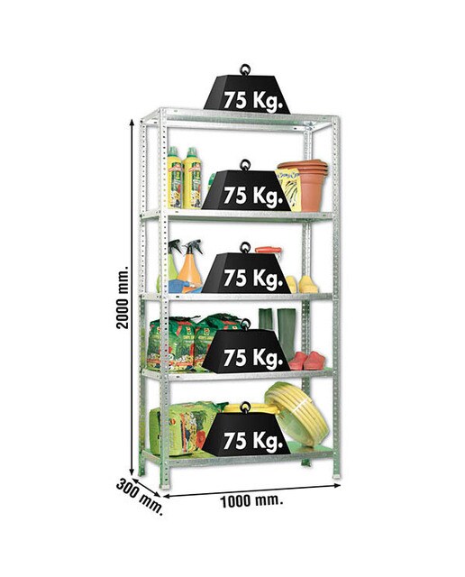 Estantería metálica ADVANTAGE 5 Estantes Galvanizado-2