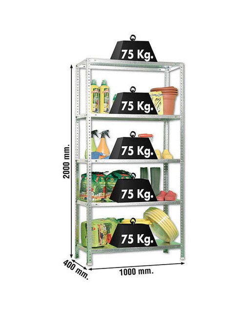 Estantería metálica  ADVANTAGE 5 Estantes Galvanizado-2