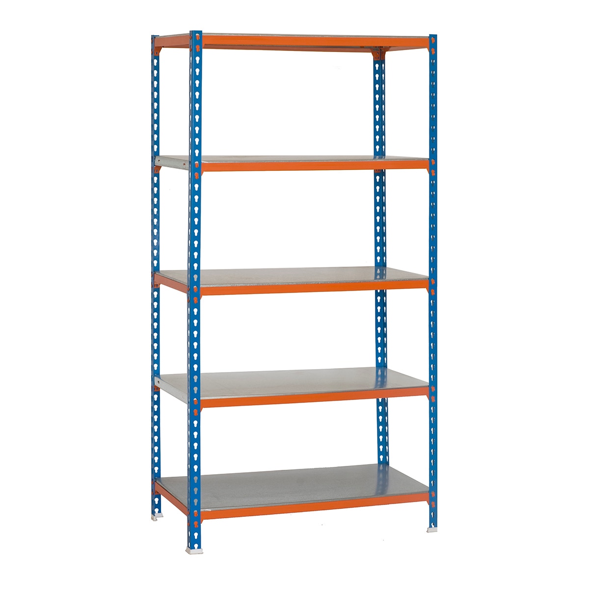 Estantería metálica  SIMONCLICK 5 Estantes Azul / Naranja / Galvanizado-1