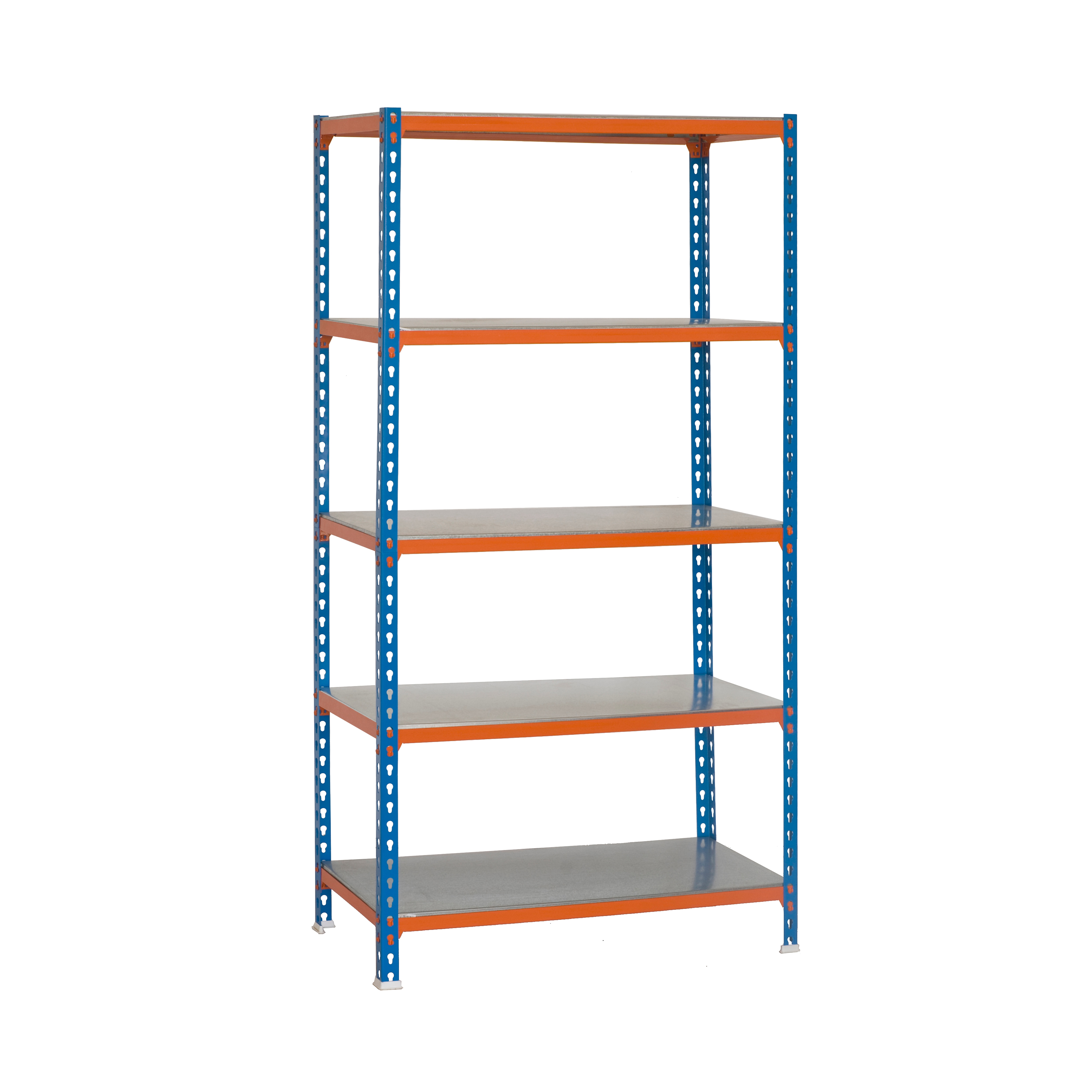 Estantería metálica  SIMONCLICK 5 Estantes Azul / Naranja / Galvanizado-1