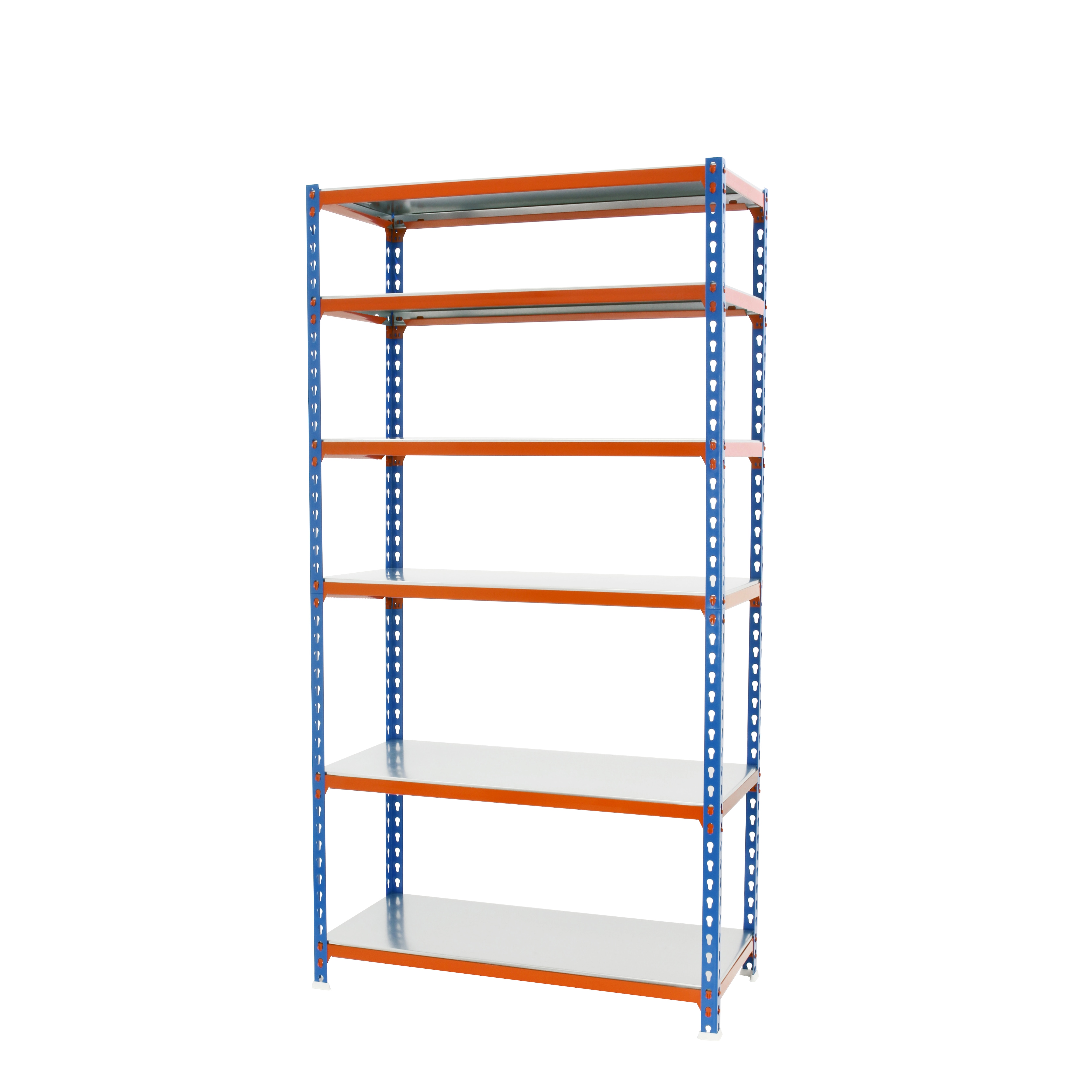 Estantería metálica  SIMONCLICK 6 Estantes Azul / Naranja / Galvanizado-1