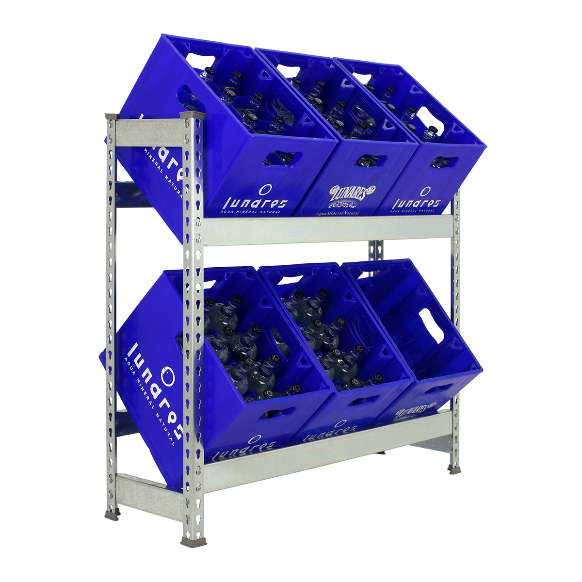 Estantería metálica SIMONBOTTLE 2 Estantes Galvanizado-3