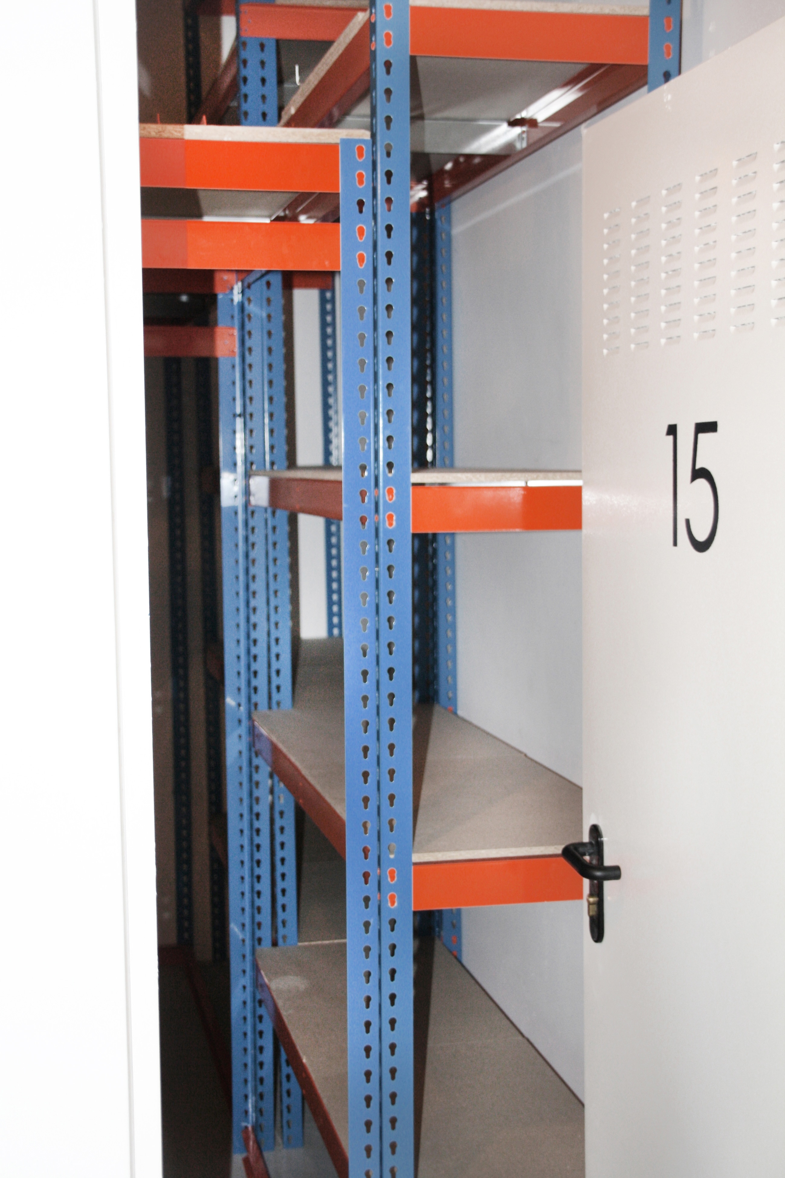 Estantería metálica  ECOFORTE 3 Estantes Azul / Naranja / Madera-3