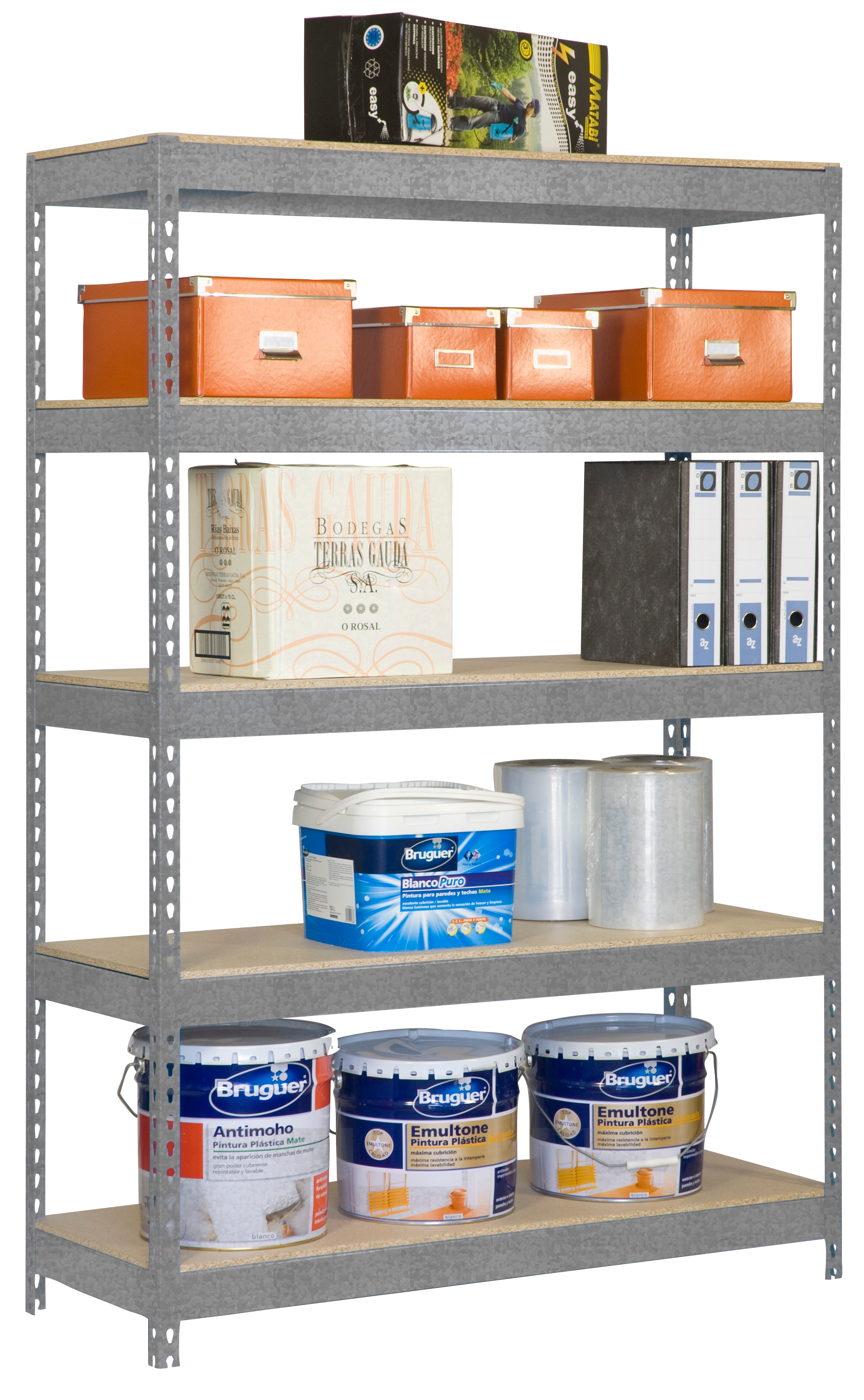 Estantería metálica BRICOFORTE 5 Estantes Galvanizado / Galvanizado-3