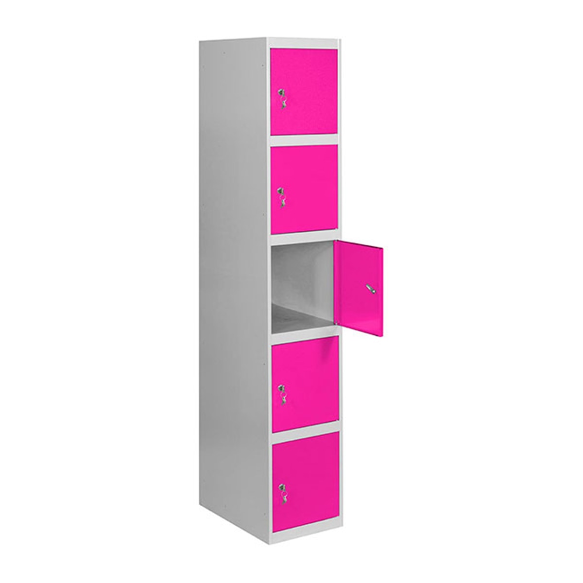 Taquilla metálica Profesional 5 Puertas Edición Rosa Gris / Rosa-1