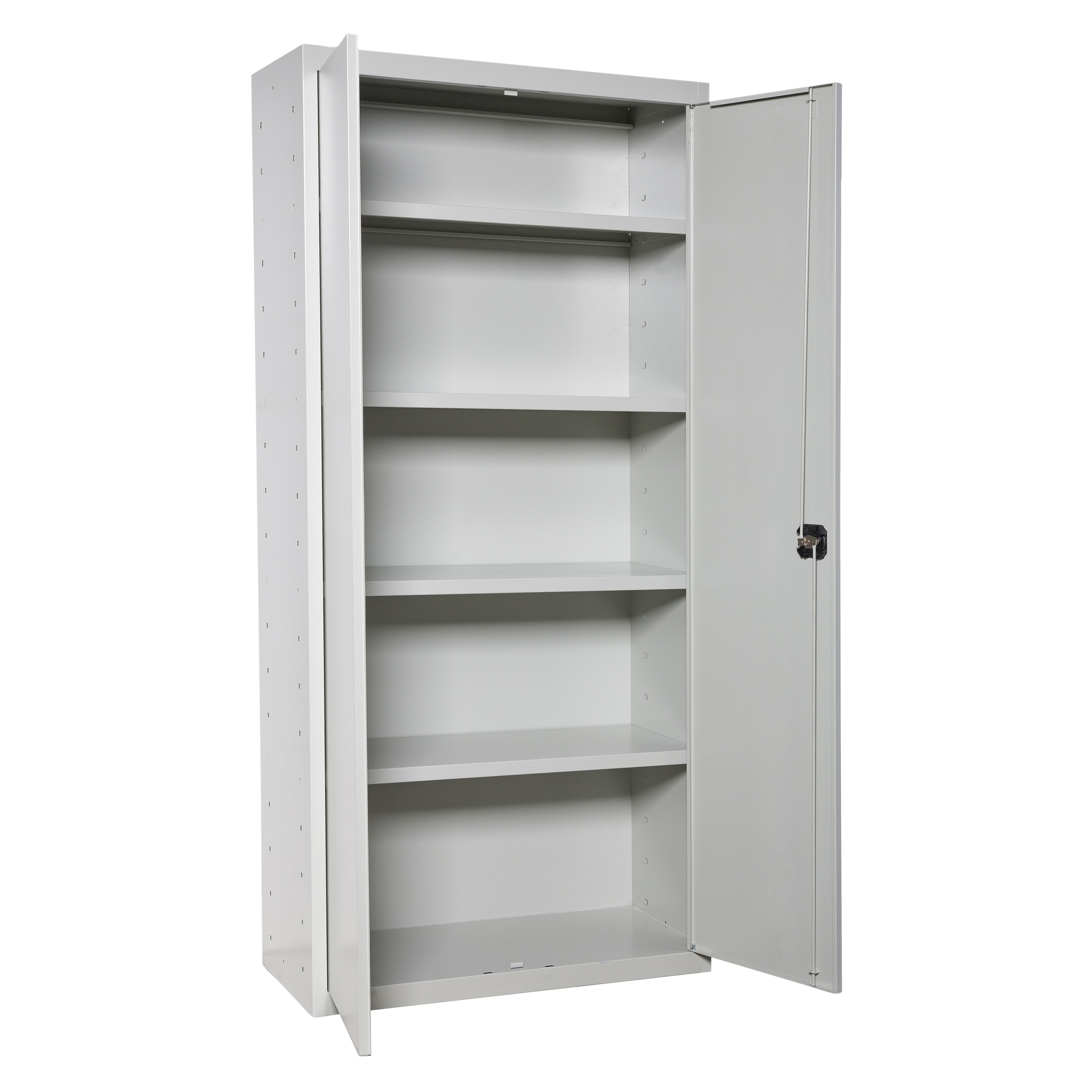 Armario metálico Profesional 2 Puertas y 4 Baldas Interiores Gris-2