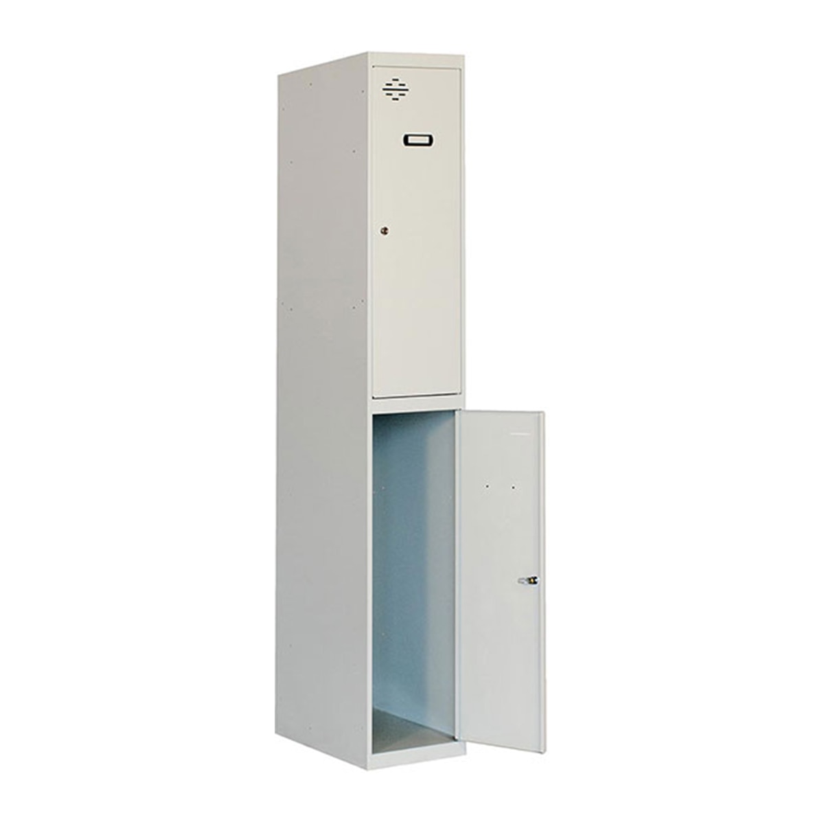 Taquilla metálica Profesional Tándem 2 Puertas Montada Gris / Gris-1