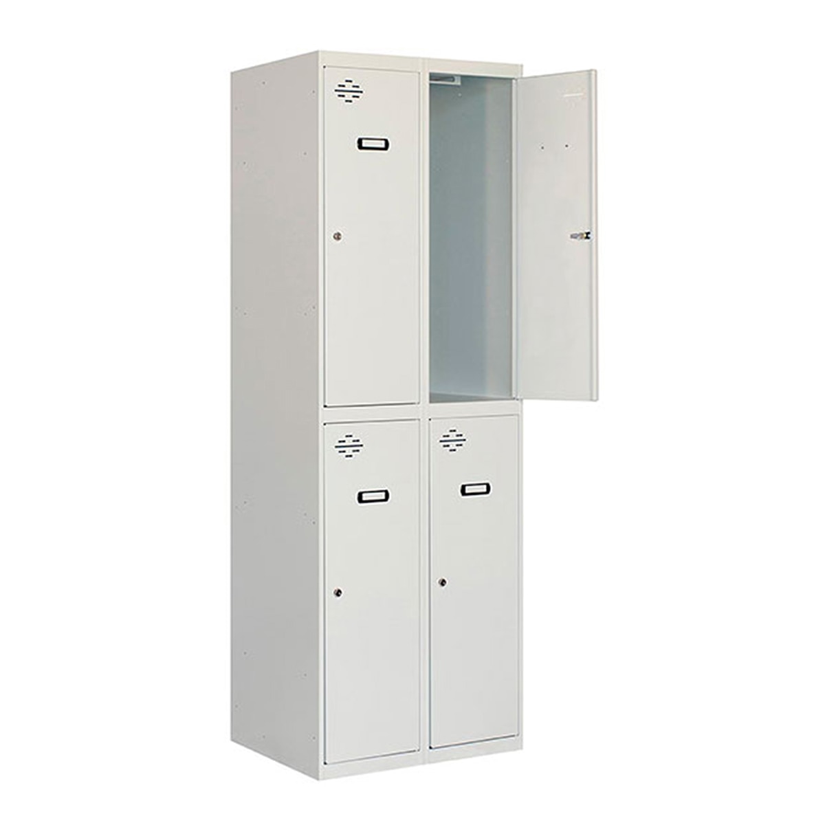 Taquilla metálica Profesional Tándem 4 Puertas Montada Gris-1