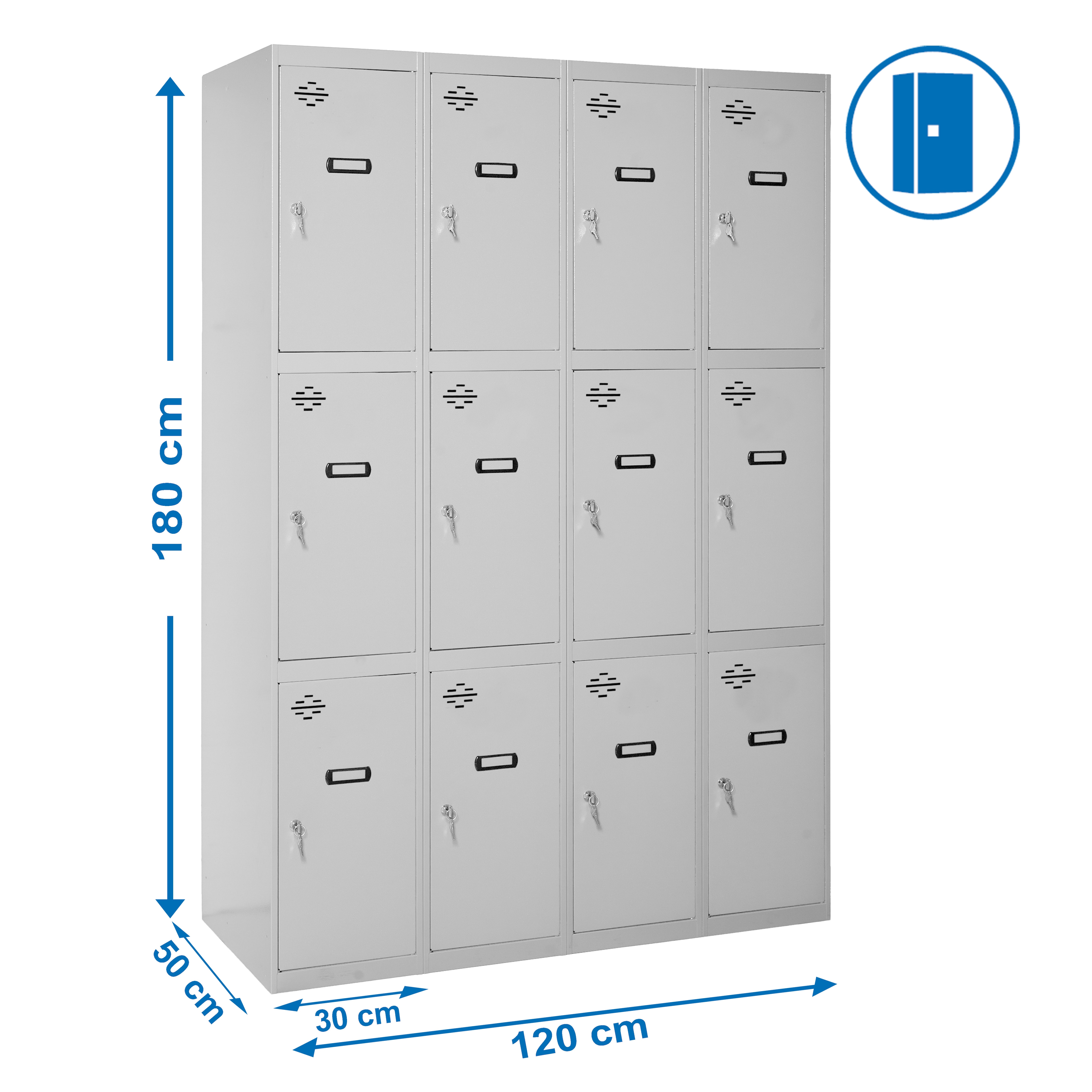 SIMONLOCKER PROF.MON.3 PUERTA 4/12 300 (1200) GRIS 2