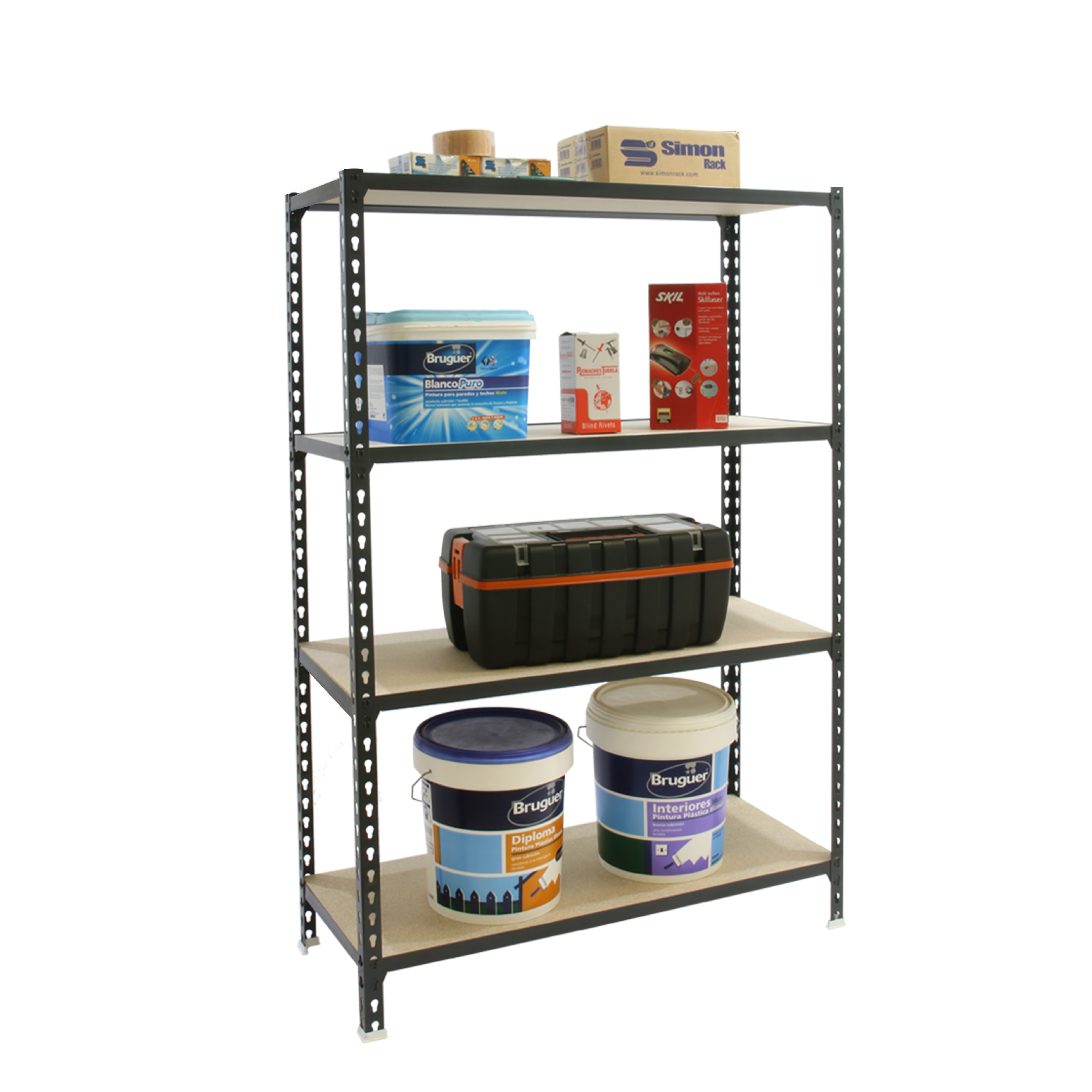 Estantería metálica Maderclick Superplus 4 Baldas 110x150x40 cm Antracita-2