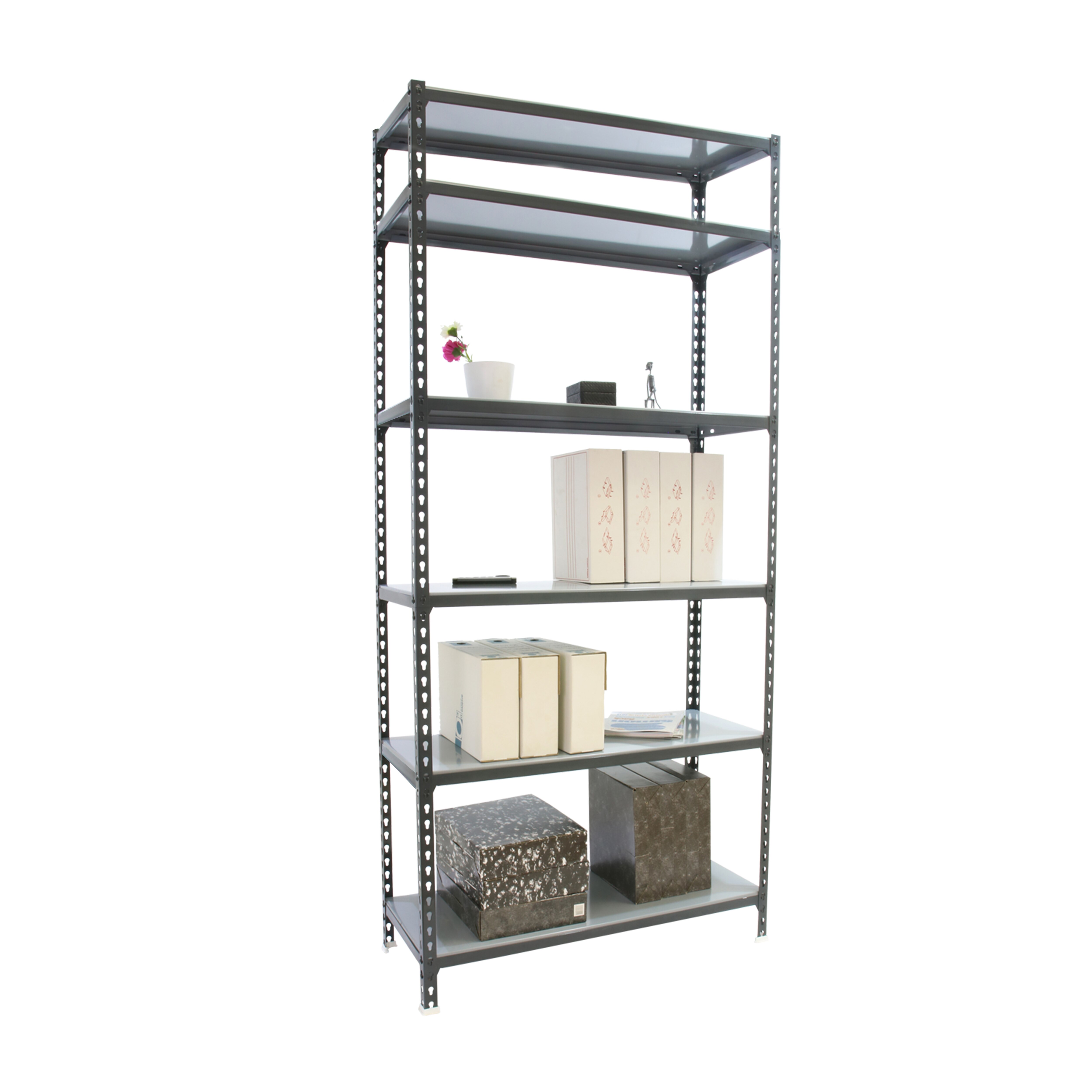 Estante Metálica Simonclick Superplus 6 Prateleiras - 110x250x30 cm Antracite / Cinzento-3
