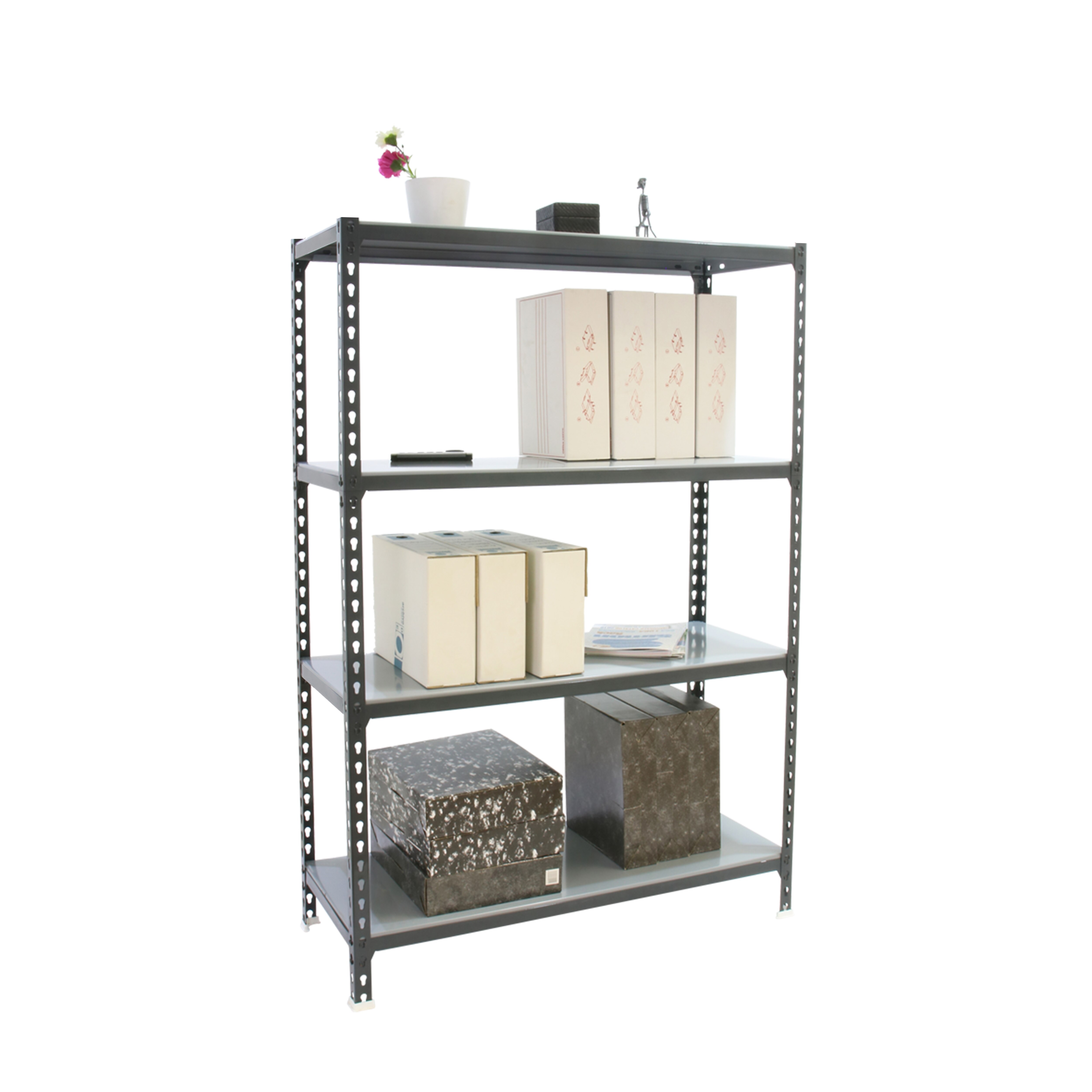 Estante Metálica Simonclick Megaplus 4 Prateleiras - 120x150x40 cm Antracite / Cinzento-3