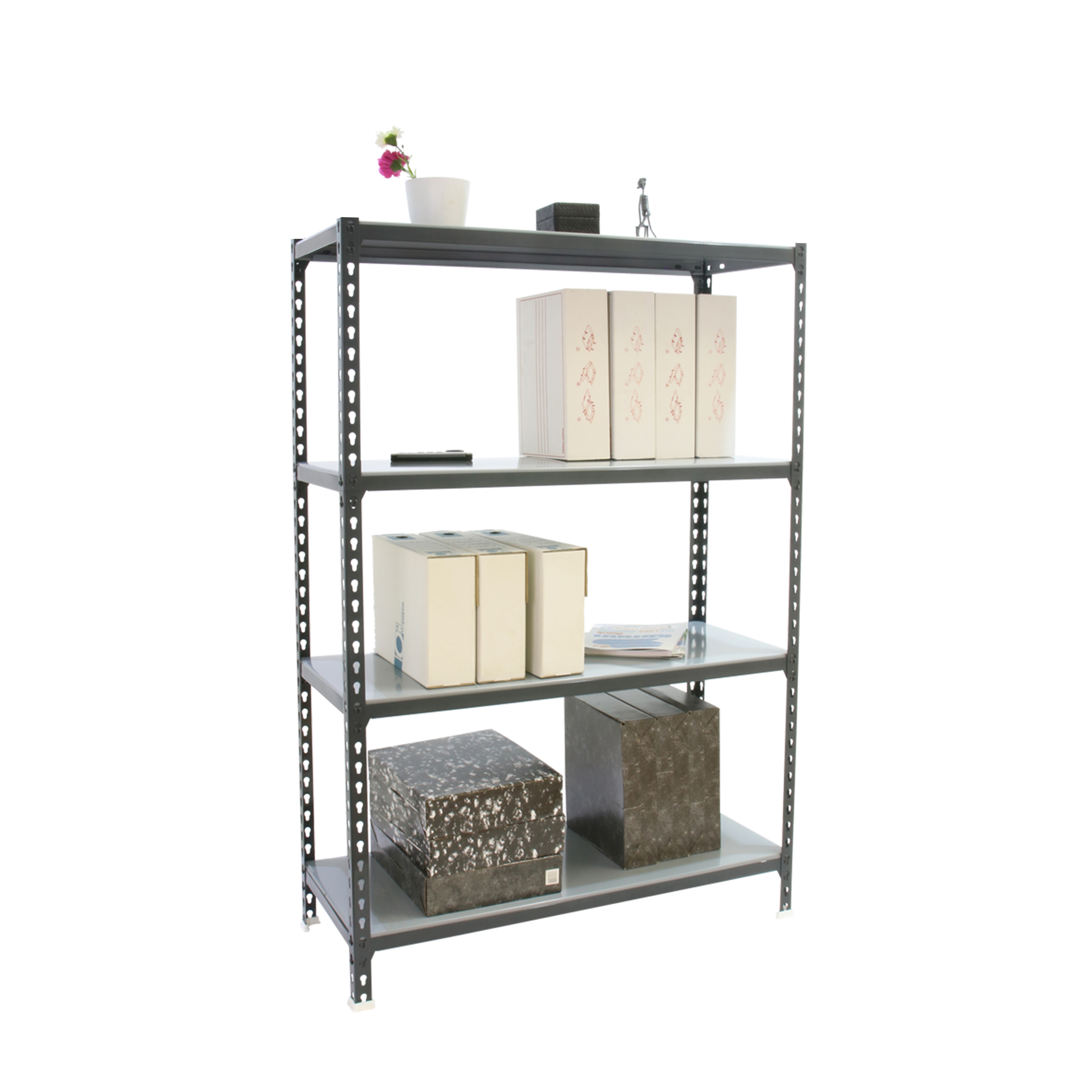Estante Metálica Simonclick Megaplus 4 Prateleiras - 120x150x50 cm Antracite / Cinzento-3