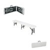 Banco Plegable Resina 180 cm Blanco-4
