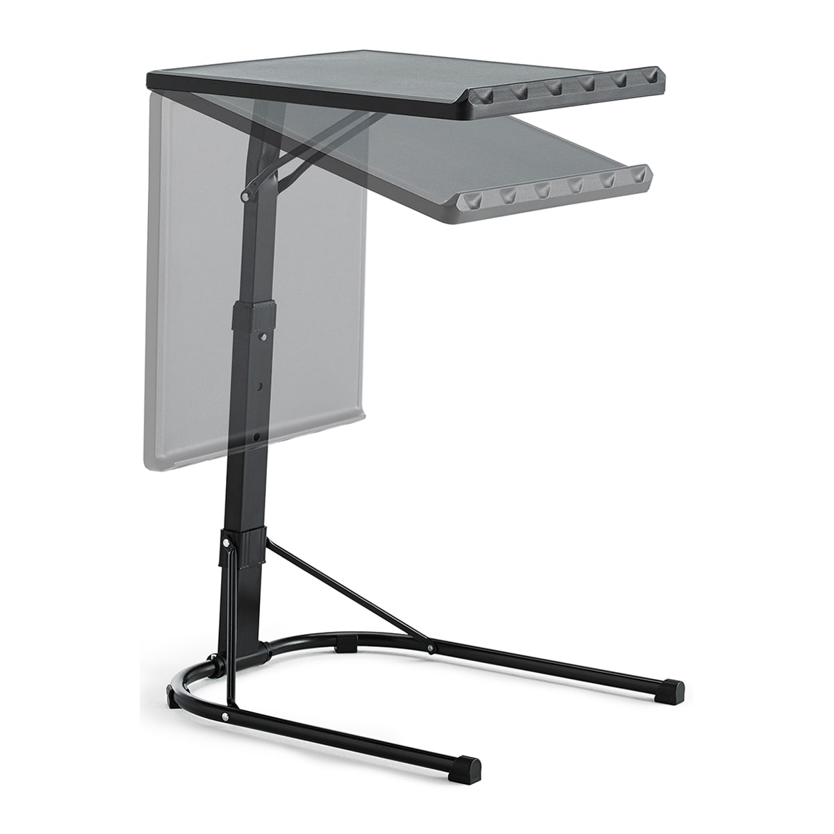 Mesa Auxiliar Dobrável com Altura Ajustável Preto-4