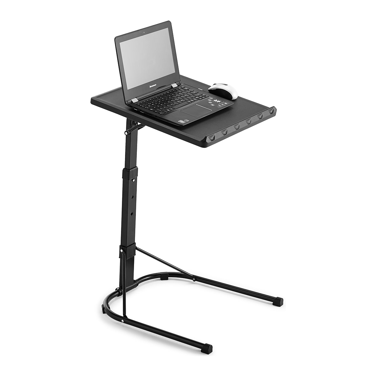 Mesa Auxiliar Dobrável com Altura Ajustável Preto-11