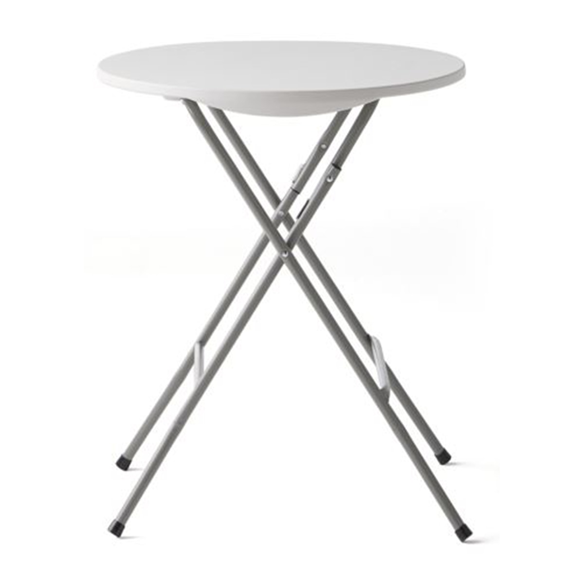 Mesa plegable resina Ø 60 cm Blanco-2
