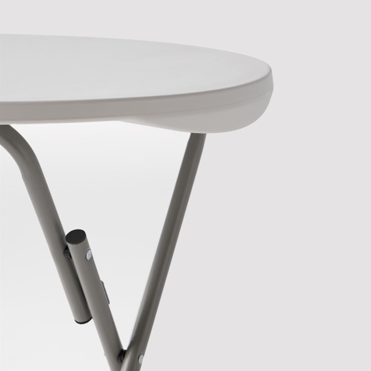 Mesa plegable resina Ø 60 cm Blanco-4