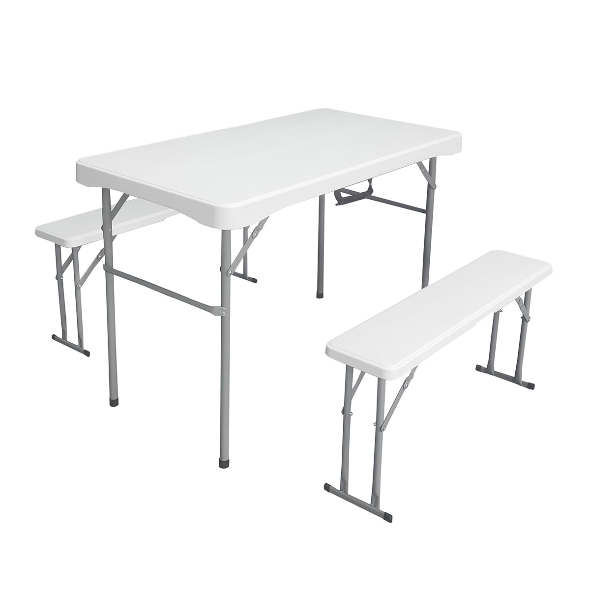 Imagen 0 de Set Picnic plegable resina - Mesa rectangular + 2 Bancos