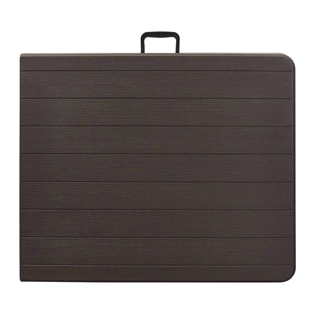 Mesa plegable resina Wood 180 cm Marrón oscuro-2