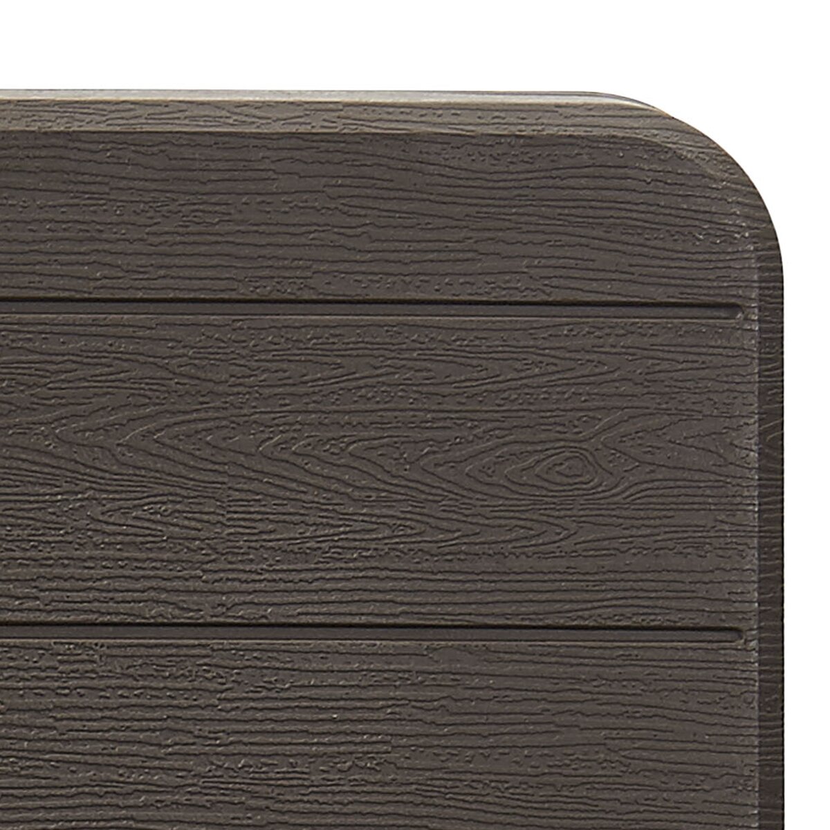Mesa plegable resina Wood 180 cm Marrón oscuro-3