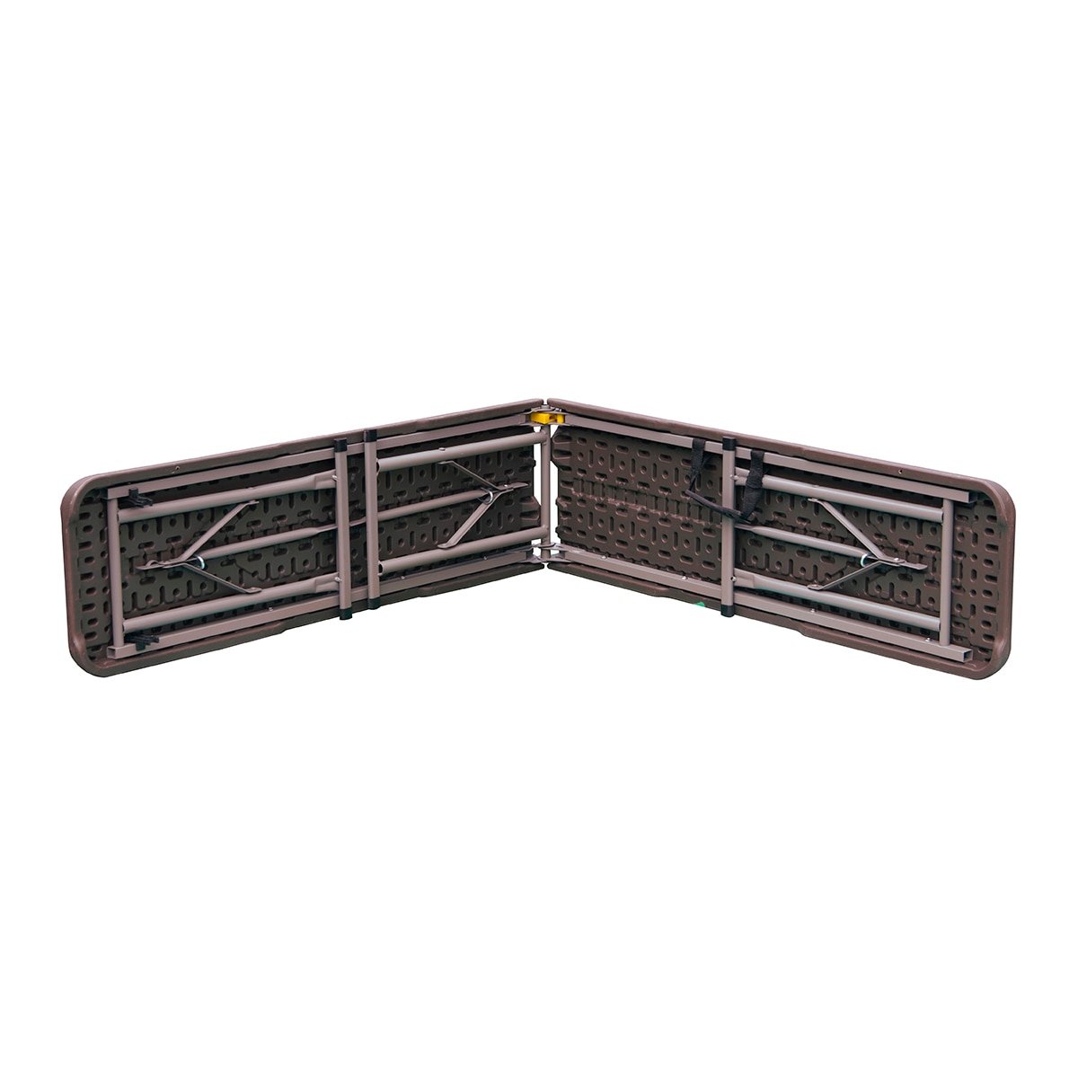 Banco plegable resina Wood 183 cm Marrón oscuro-2