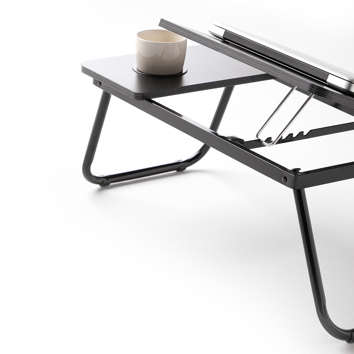 Mesa Auxiliar Portátil Plegable Plus Negro-4