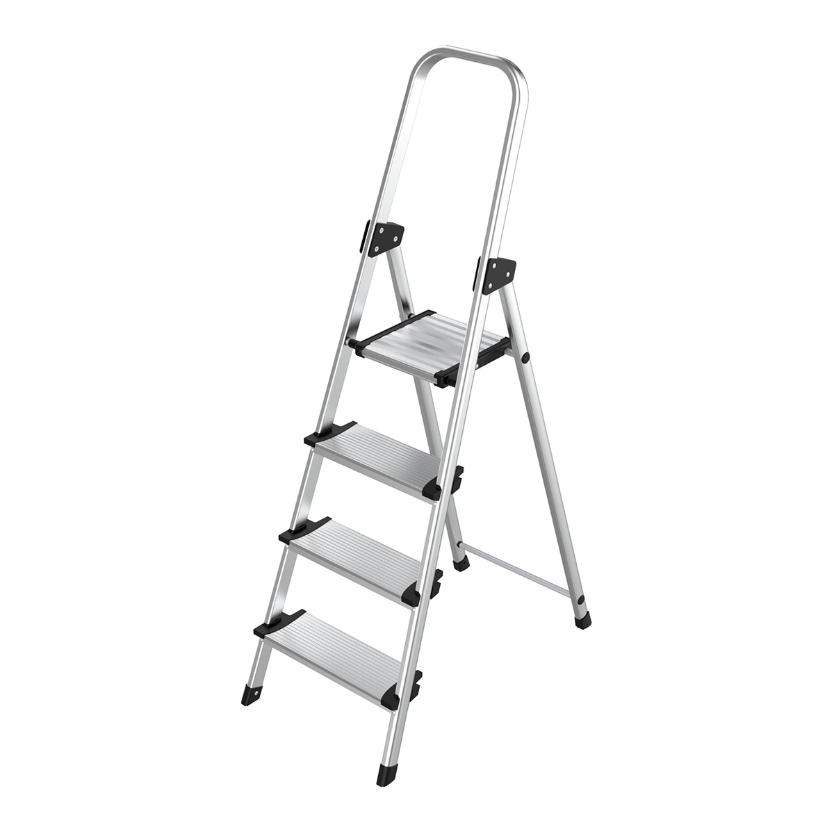 Imagen 0 de Escalera Doméstica Aluminio 4 Peldaños Anchos