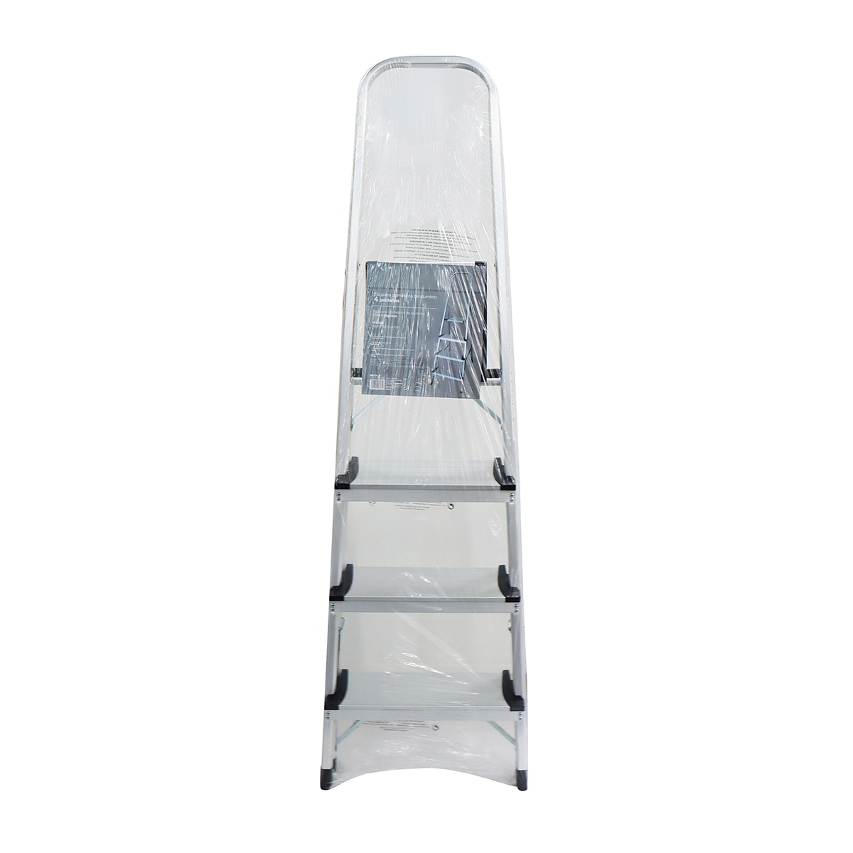 Escalera Doméstica Aluminio 4 Peldaños Anchos Aluminio-8