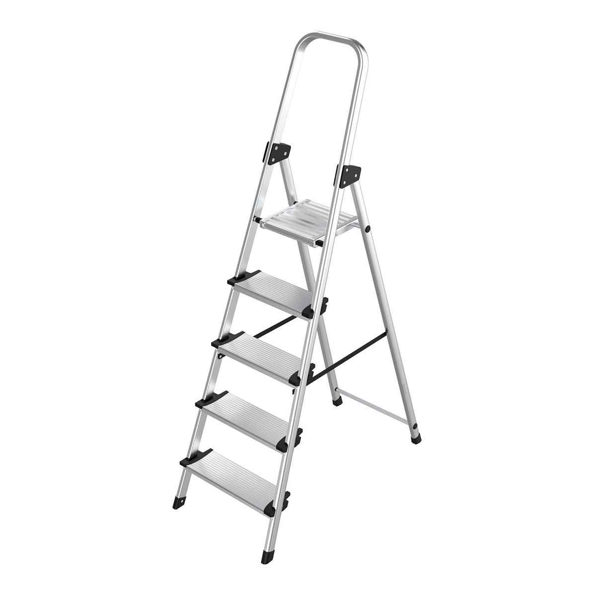 Imagem 0 de Escada Doméstica Alumínio 5 Degraus Largos