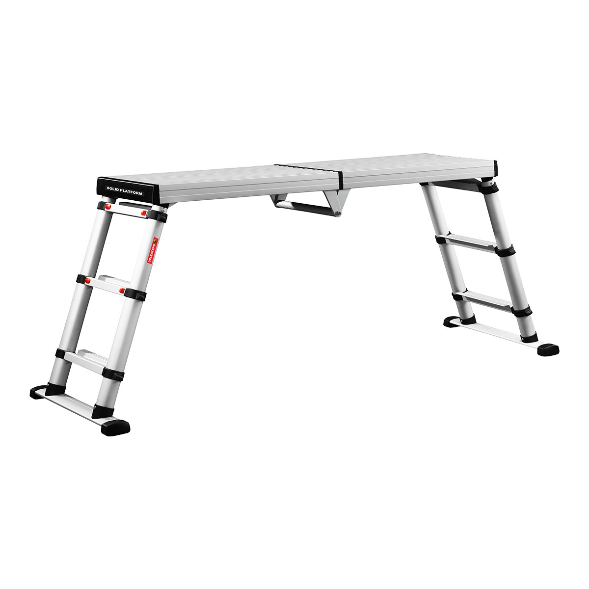 Plataforma de Trabalho Telescópica de 3 Alturas Aço/Preto-2