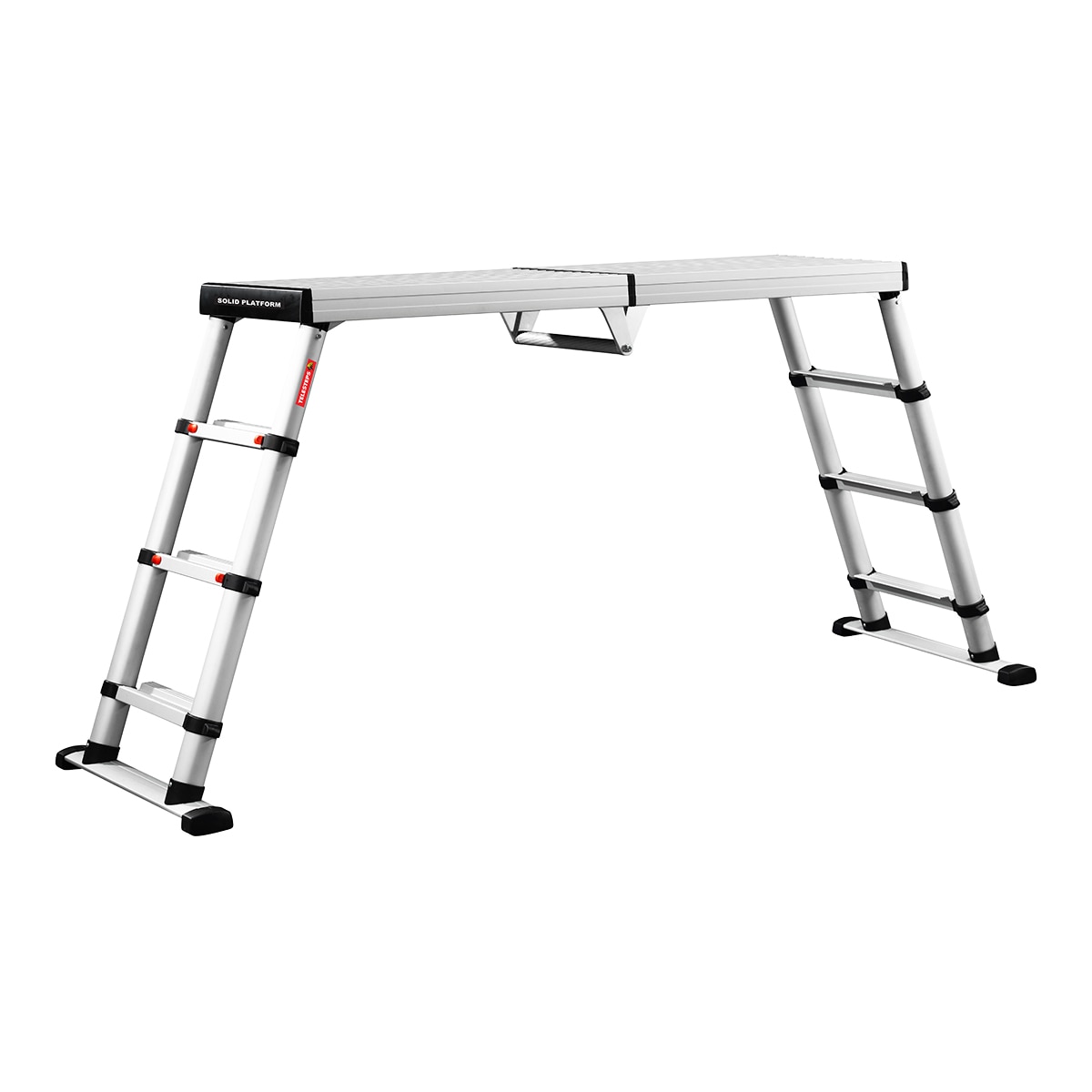 Plataforma Trabajo Telescópica 3 alturas Acero / Negro-3