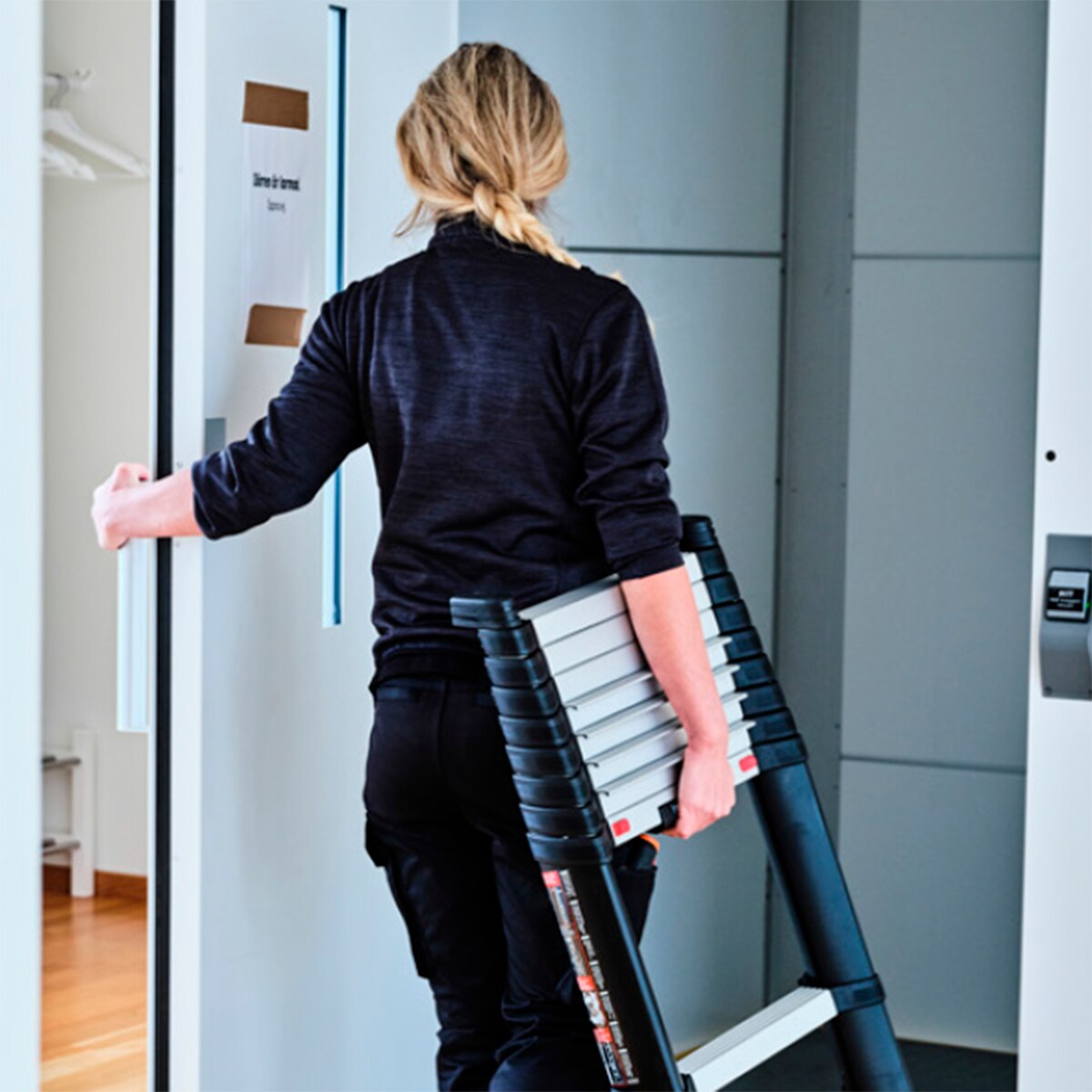 Escada Telescópica Prime Line 3,50 m - 11 Degraus Aço/Preto-9