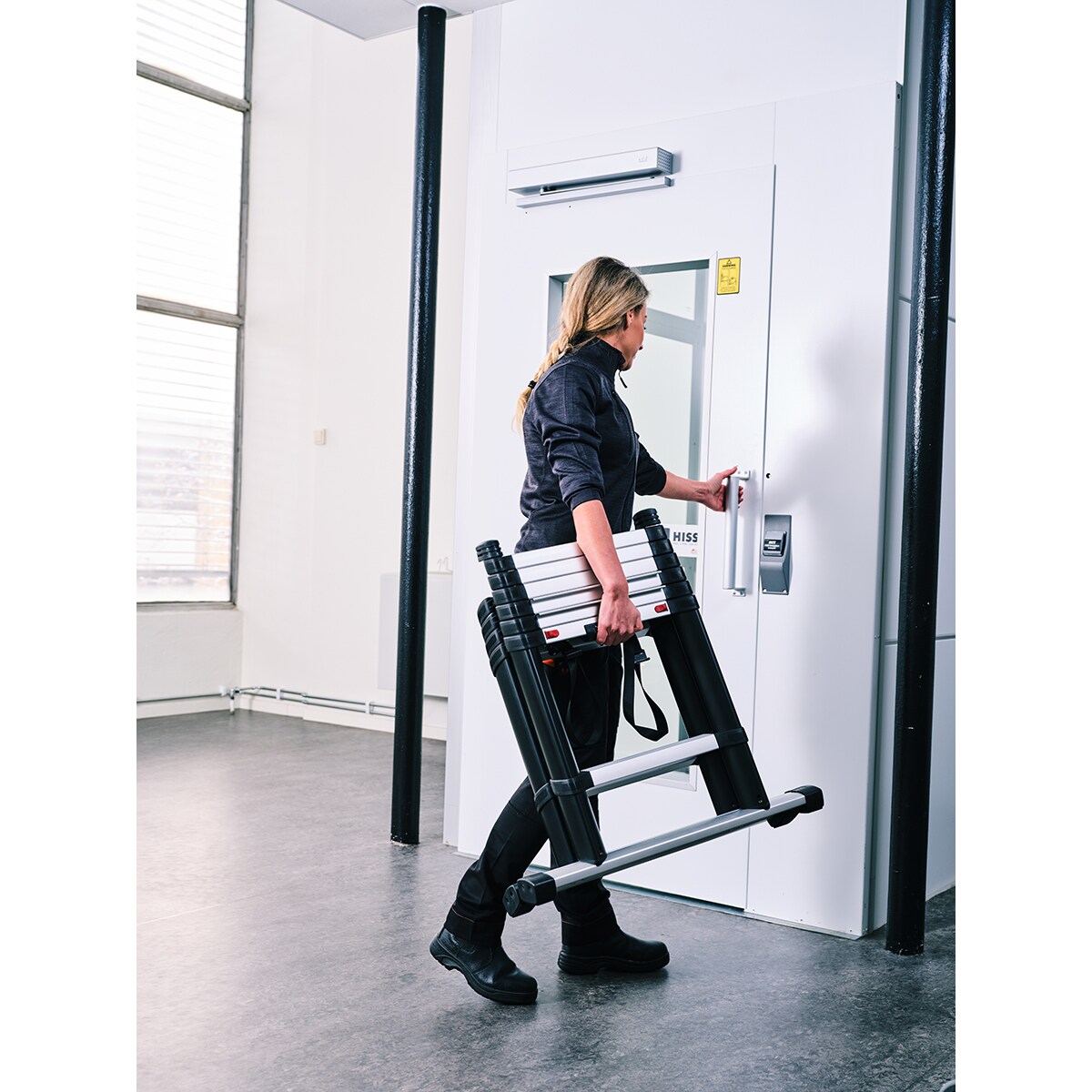 Escada Telescópica 2 Secções Combi Line - 2,30 m Aço/Preto-6