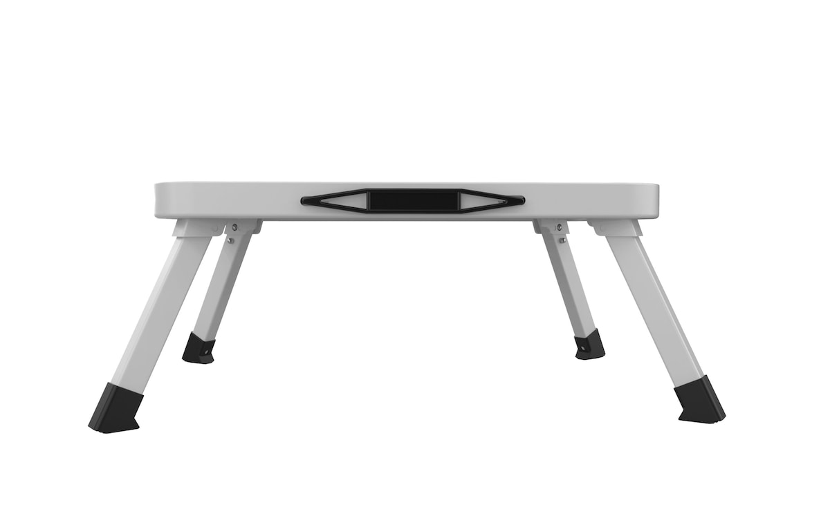 Banco Dobrável Aço 1 Degrau Branco-2