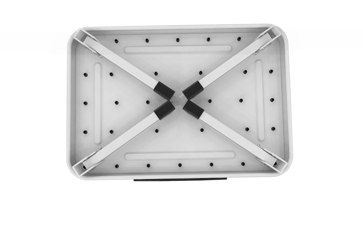 Banco Dobrável Aço 1 Degrau Branco-4