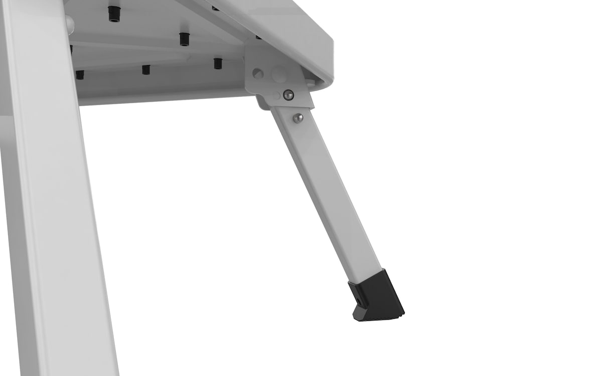 Banco Dobrável Aço 1 Degrau Branco-5