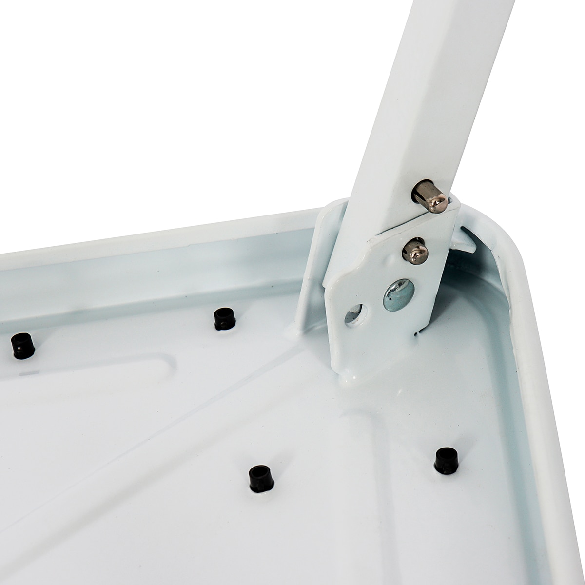 Taburete Plegable Acero 1 peldaños Blanco-8