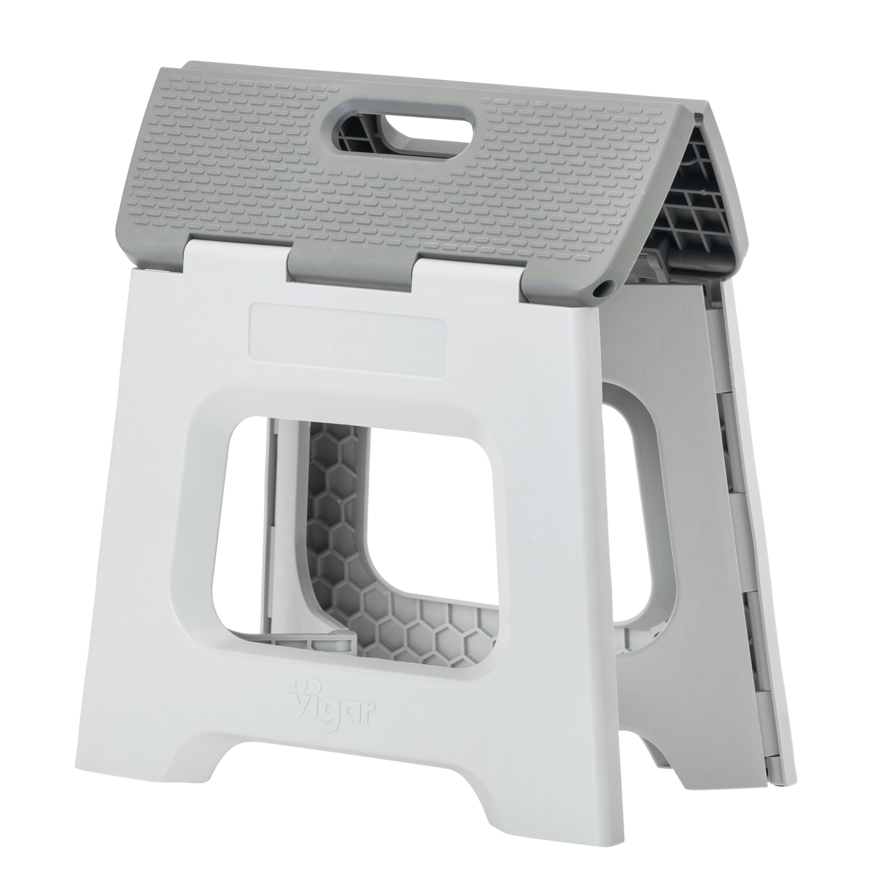 Taburete Plegable Plástico Compact 23 cm Gris-2