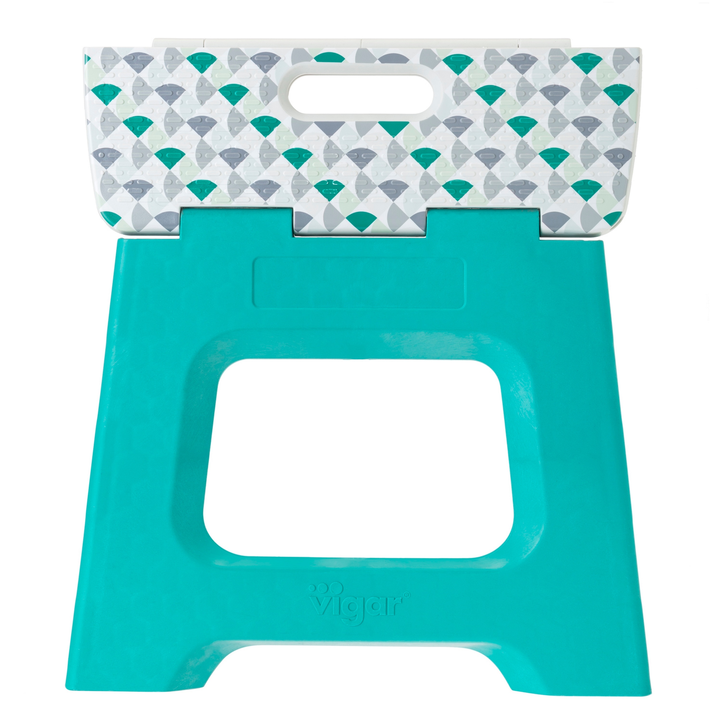 Taburete Plegable Plástico Geom 27 cm Turquesa-2