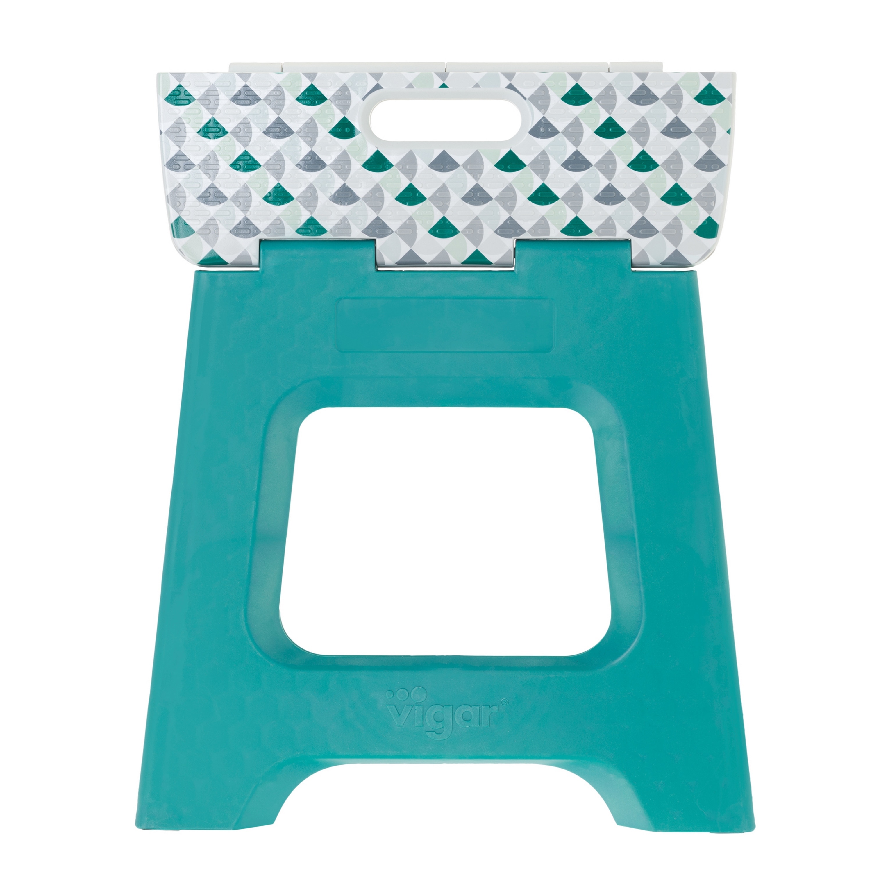 Taburete Plegable Plástico Geom 32 cm Turquesa-2