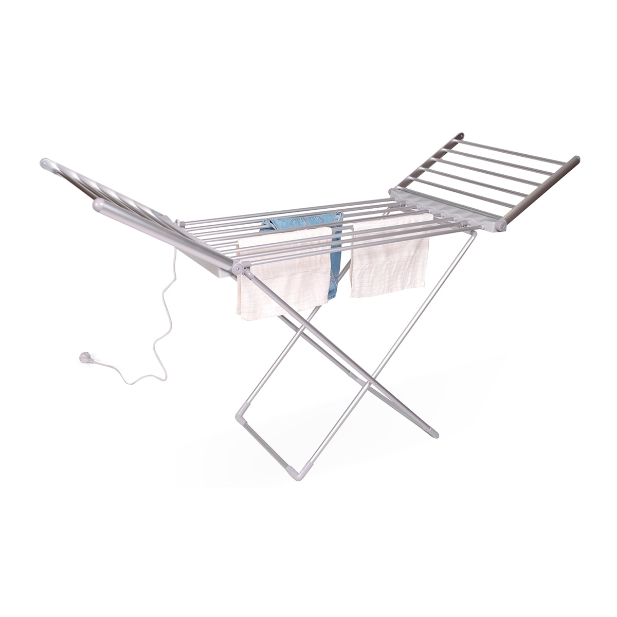 Estendal Elétrico Dobrável Cinzento-3