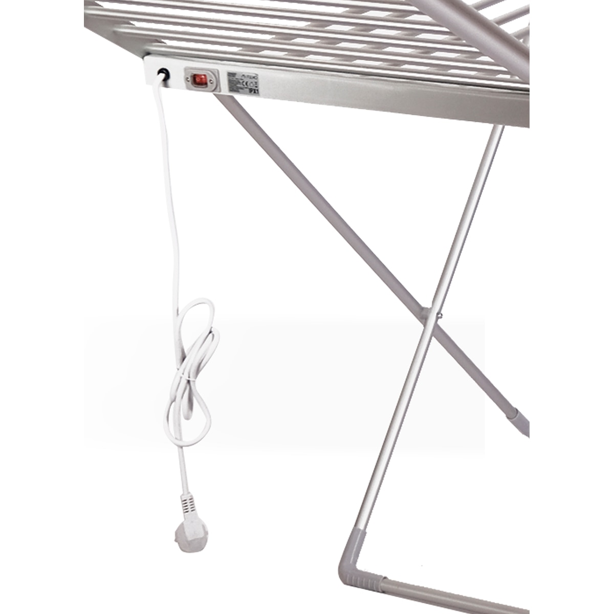 Estendal Elétrico Dobrável Cinzento-5