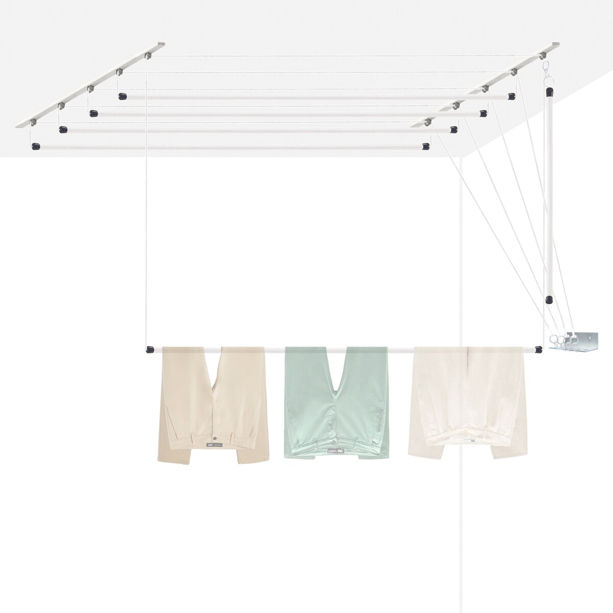 Estendal de Teto Manual Ceiline Branco-2