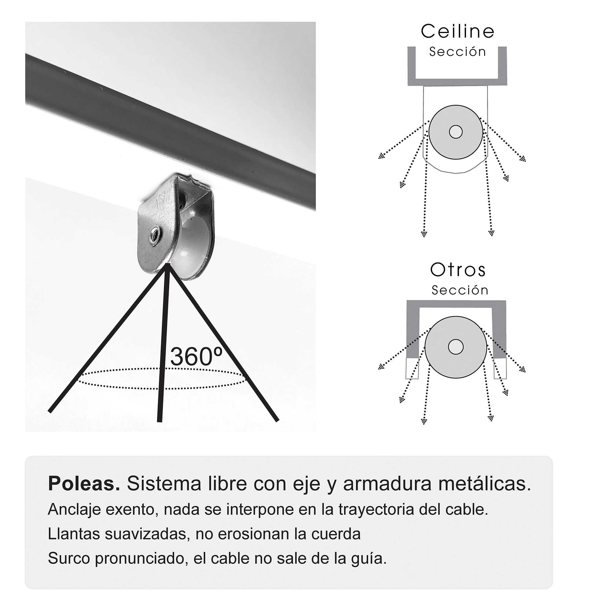 Estendal de Teto Manual Ceiline Branco-6