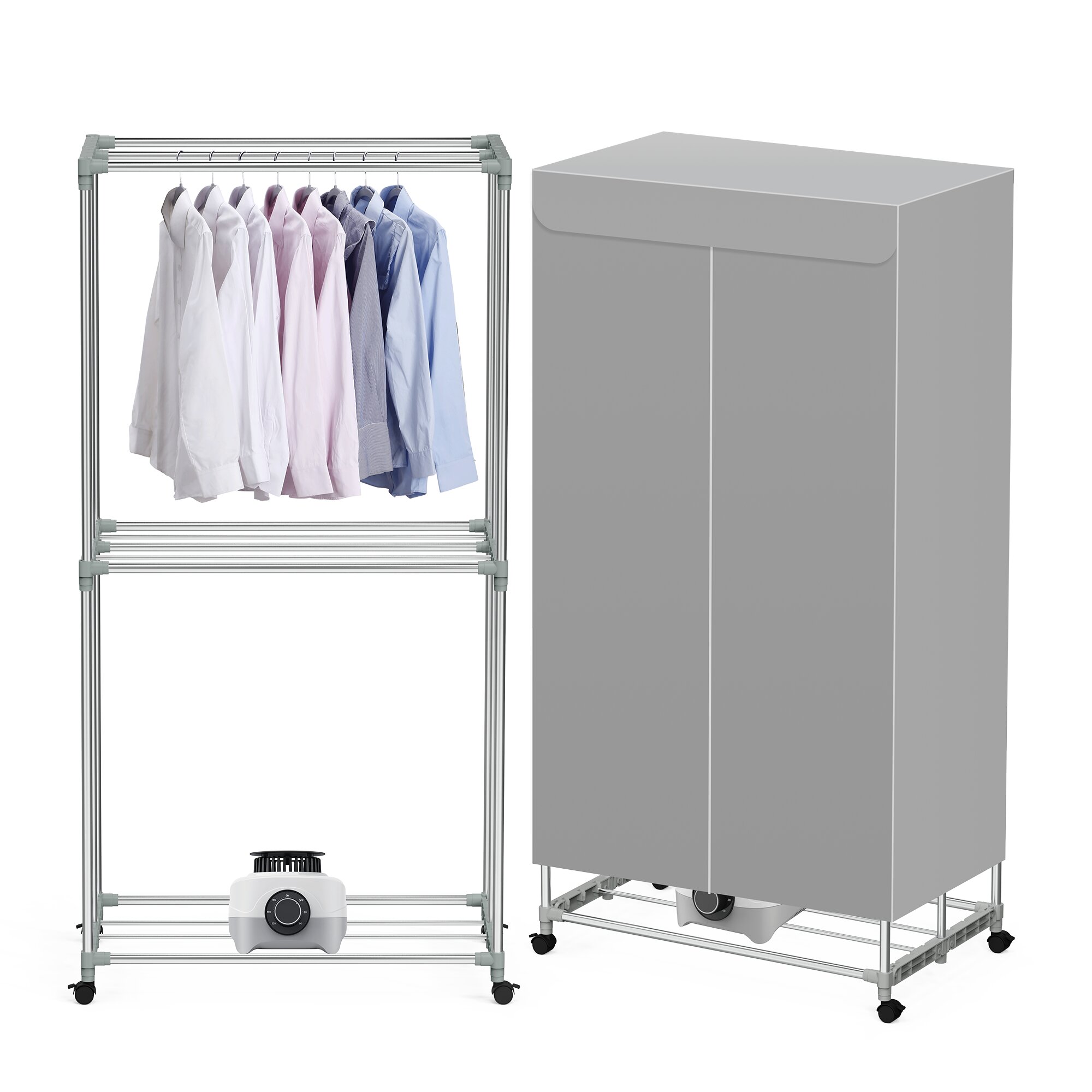Imagen 4 de Tendedero secador eléctrico GOBI 90X45X175 CM 18K-1000W/1600W - Gris Gris